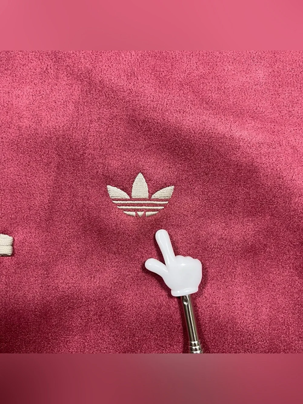 Adidas Men’s Burgundy Chinese Track Jacket with White Trim
